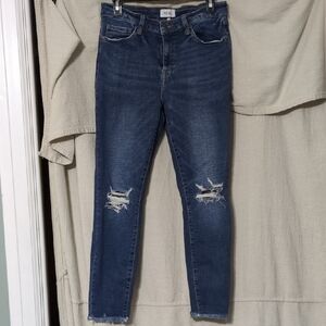 Pistola Dark Blue Distressed Skinny Jeans